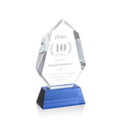 Recognition Awards - Crystal Awards - Norwood Award on Newhaven Base - Blue