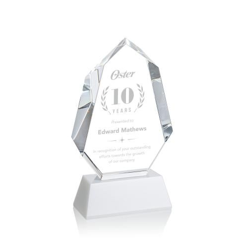 Recognition Awards - Crystal Awards - Norwood Award on Newhaven Base - White