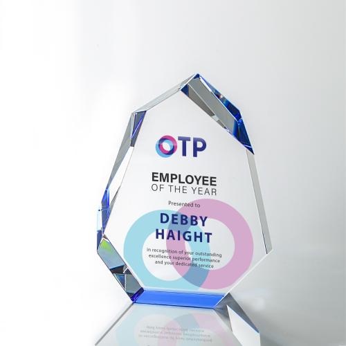 Recognition Awards - Crystal Awards - Norwood VividPrint&trade; Award - Blue
