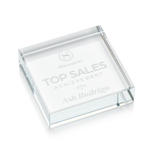 Recognition Awards - Crystal Awards - Winston Square Paperweight