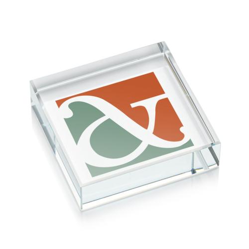 Recognition Awards - Crystal Awards - Winston Square VividPrint™ Paperweight