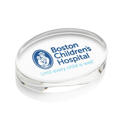 Recognition Awards - Crystal Awards - Logan Oval VividPrint™ Paperweight