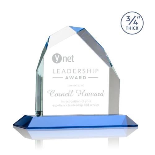 Recognition Awards - Crystal Awards - Austere Peak Award - Sky Blue