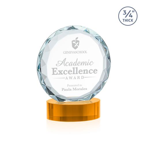 Recognition Awards - Crystal Awards - Centura Award on Alberton Base - Amber