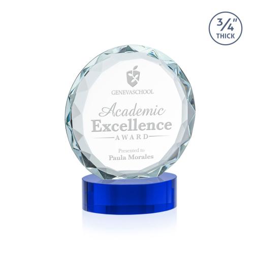Recognition Awards - Crystal Awards - Centura Award on Alberton Base - Blue