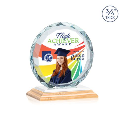 Recognition Awards - Crystal Awards - Centura VividPrint™ Award - Bamboo/White