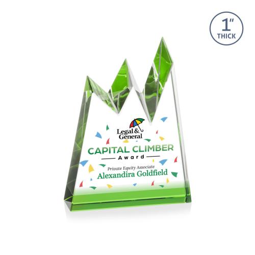 Recognition Awards - Crystal Awards - Alpine VividPrint™ Award - Green