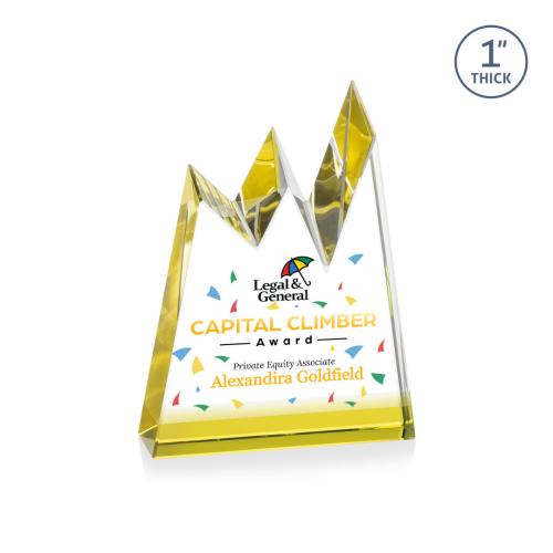 Recognition Awards - Crystal Awards - Alpine VividPrint™ Award - Gold