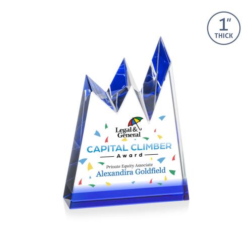 Recognition Awards - Crystal Awards - Alpine VividPrint™ Award - Blue