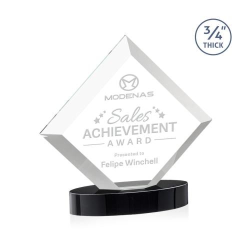 Recognition Awards - Crystal Awards - Belaire Award on Alberton Base - Black