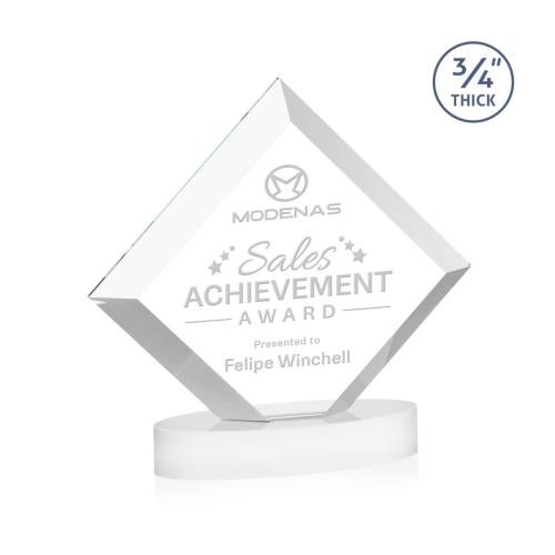 Recognition Awards - Crystal Awards - Belaire Award on Alberton Base - White