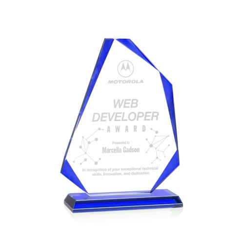 Recognition Awards - Crystal Awards - Hillmont Award - Blue