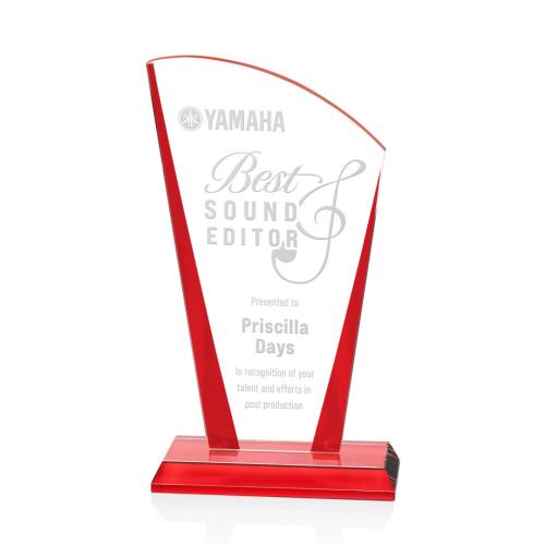 Recognition Awards - Crystal Awards - Merivale Award - Red