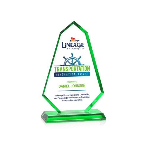 Recognition Awards - Crystal Awards - Pearson VividPrint™ Award - Green