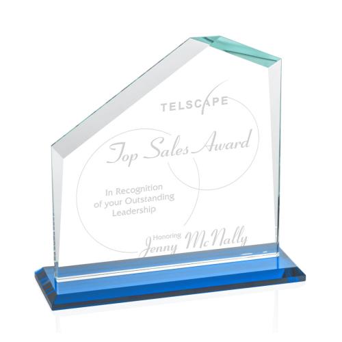 Recognition Awards - Crystal Awards - Fairmont Award - Sky Blue 