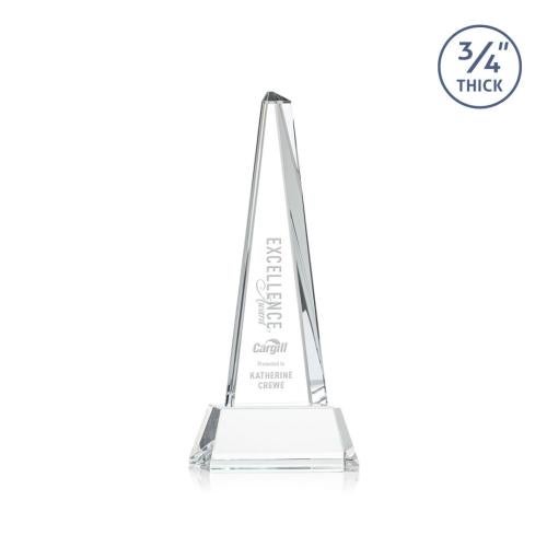 Recognition Awards - Crystal Awards - Majestic Tower Award on Newhaven Base - Clear