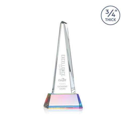 Recognition Awards - Crystal Awards - Majestic Tower Award on Newhaven Base - Prismatic