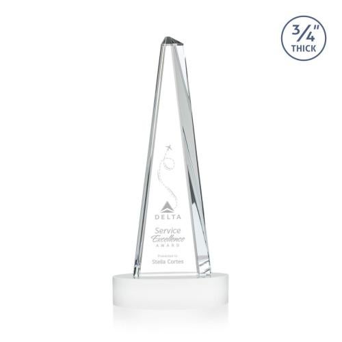 Recognition Awards - Crystal Awards - Majestic Tower Award on Alberton Base - White
