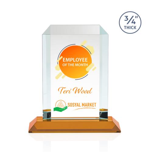 Recognition Awards - Crystal Awards - Dalton VividPrint™ Award - Amber