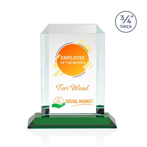 Recognition Awards - Crystal Awards - Dalton VividPrint™ Award - Green