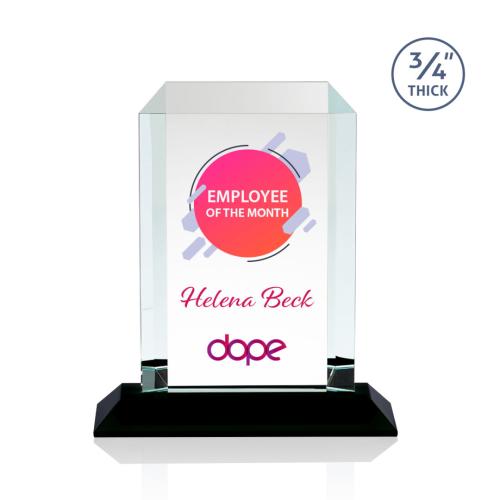 Recognition Awards - Crystal Awards - Dalton VividPrint™ Award - Black