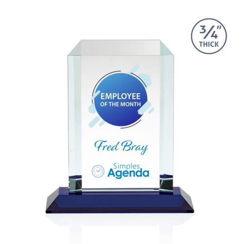 Recognition Awards - Crystal Awards - Dalton VividPrint™ Award - Blue