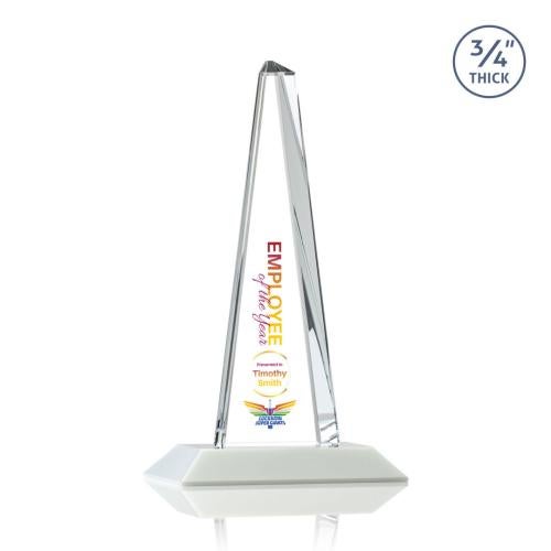 Recognition Awards - Crystal Awards - Majestic Tower VividPrint™ Award - White