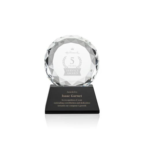 Recognition Awards - Crystal Awards - Seville Award on Entwhistle Base - Black