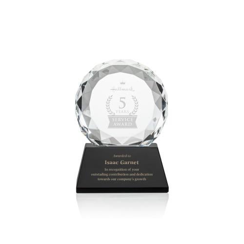 Recognition Awards - Crystal Awards - Seville Award on Newhaven Base - Black