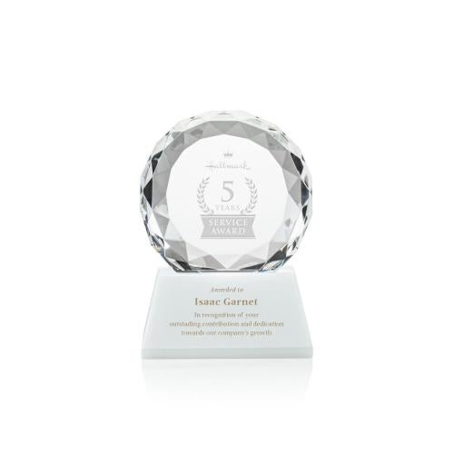 Recognition Awards - Crystal Awards - Seville Award on Newhaven Base - White
