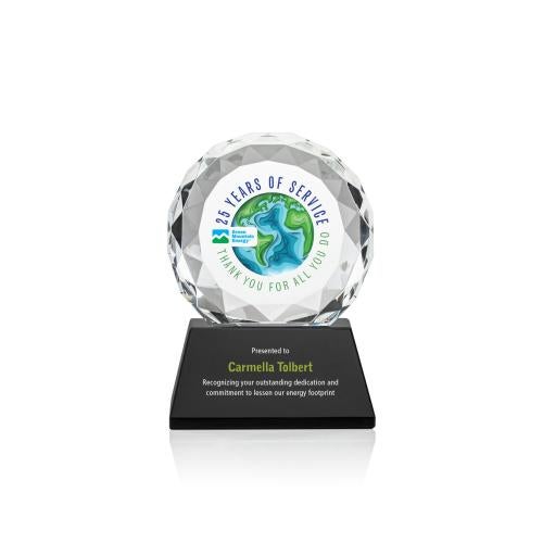 Recognition Awards - Crystal Awards - Seville VividPrint&trade; Award on Entwhistle Base - Black