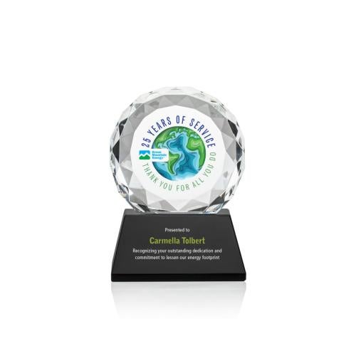 Recognition Awards - Crystal Awards - Seville VividPrint™ Award on Entwhistle Base - Black