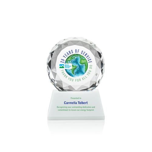 Recognition Awards - Crystal Awards - Seville VividPrint&trade; Award on Entwhistle Base - White