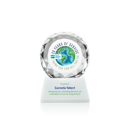 Recognition Awards - Crystal Awards - Seville VividPrint™ Award on Newhaven Base - White