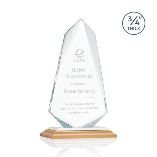 Recognition Awards - Crystal Awards - Sheridan Award - Bamboo/White