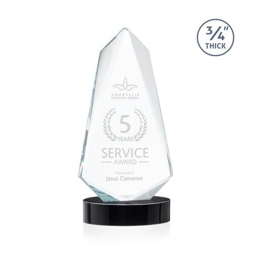 Recognition Awards - Crystal Awards - Sheridan Award on Alberton Oval Base - Black