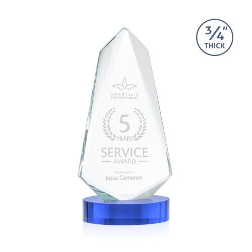 Recognition Awards - Crystal Awards - Sheridan Award on Alberton Base - Sky Blue