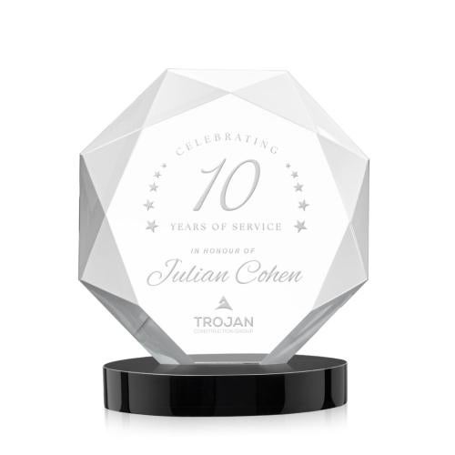Recognition Awards - Crystal Awards - Kitchener Award on Alberton Base - Black