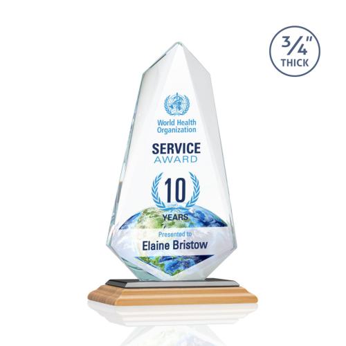 Recognition Awards - Crystal Awards - Sheridan VividPrint™ Award - Bamboo/Black