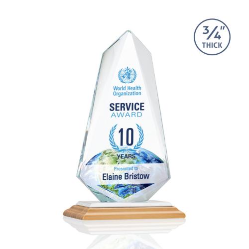 Recognition Awards - Crystal Awards - Sheridan VividPrint™ Award - Bamboo/White