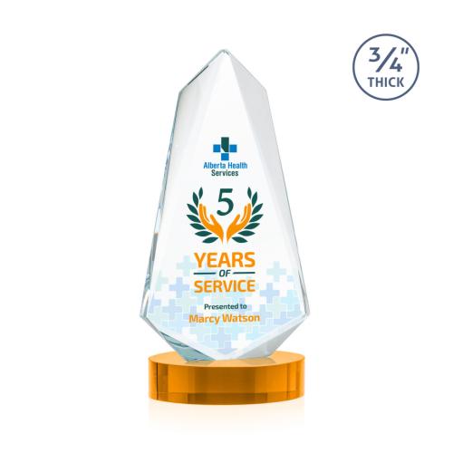 Recognition Awards - Crystal Awards - Sheridan VividPrint&trade; Award on Alberton Base - Amber