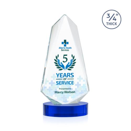 Recognition Awards - Crystal Awards - Sheridan VividPrint™ Award on Alberton Base - Blue