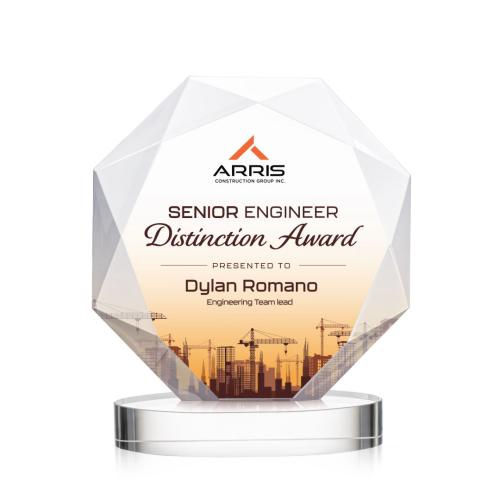 Recognition Awards - Crystal Awards - Kitchener VividPrint™ Award on Alberton Base - Starfire