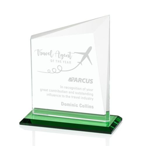 Recognition Awards - Crystal Awards - Bellamy Award - Green 
