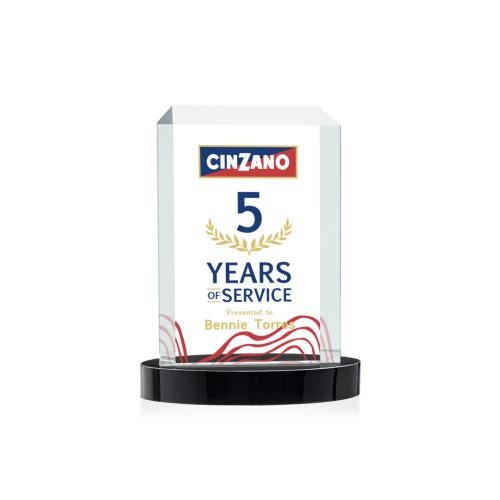 Recognition Awards - Crystal Awards - Dalton VividPrint™ Award on Alberton Base - Black