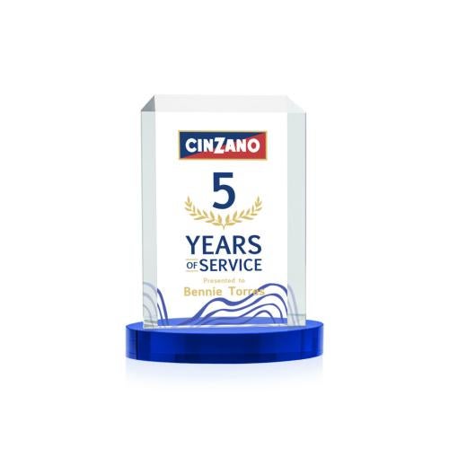 Recognition Awards - Crystal Awards - Dalton VividPrint™ Award on Alberton Base - Blue