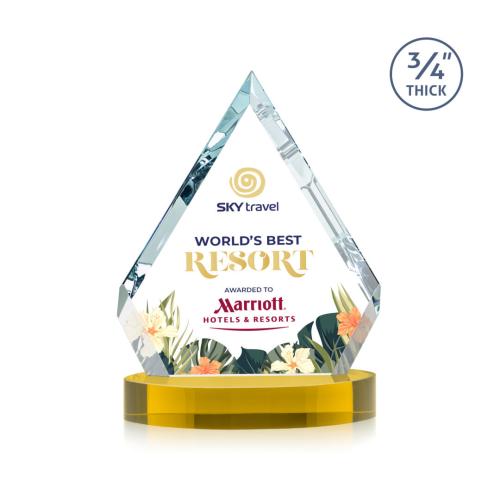 Recognition Awards - Crystal Awards - Apex VividPrint™ Award on Alberton Base - Gold