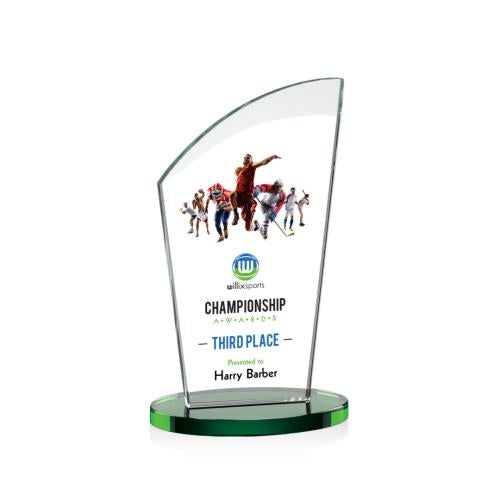 Recognition Awards - Crystal Awards - Tomkins VividPrint™ Award - Green