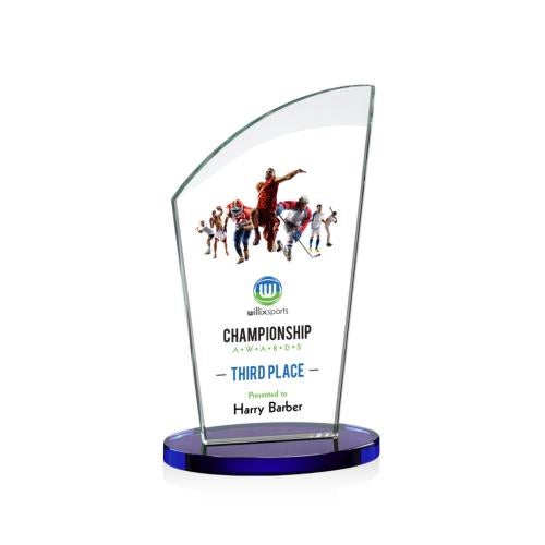Recognition Awards - Crystal Awards - Tomkins VividPrint™ Award - Blue