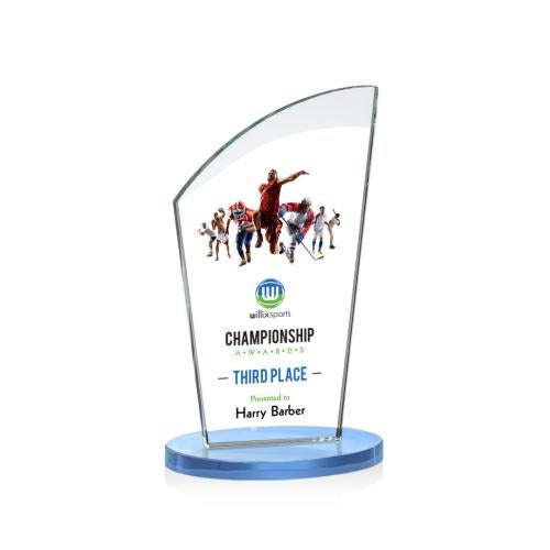 Recognition Awards - Crystal Awards - Tomkins VividPrint™ Award - Sky Blue